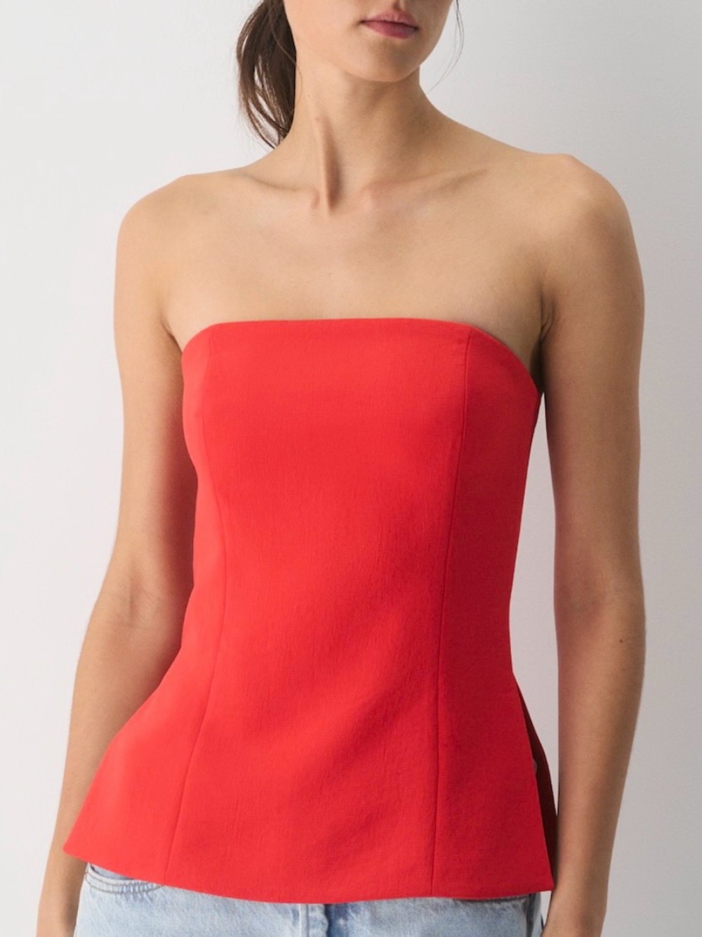 BNWOT Aritzia Posh Tube Top in Cherrybomb Red